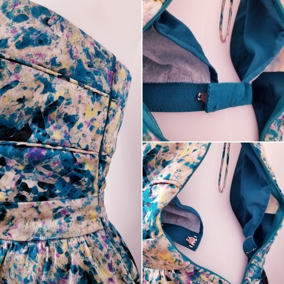 CYNTHIA STEFFE Crystal Jacquard Strapless Dress 6 - Picture 3 of 3